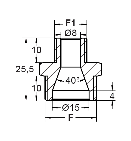 Schemes of the product Nipple for spraying booms