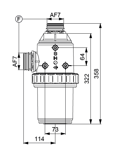 Schemi del prodotto Filtro di aspirazione 260 l/min. - AF