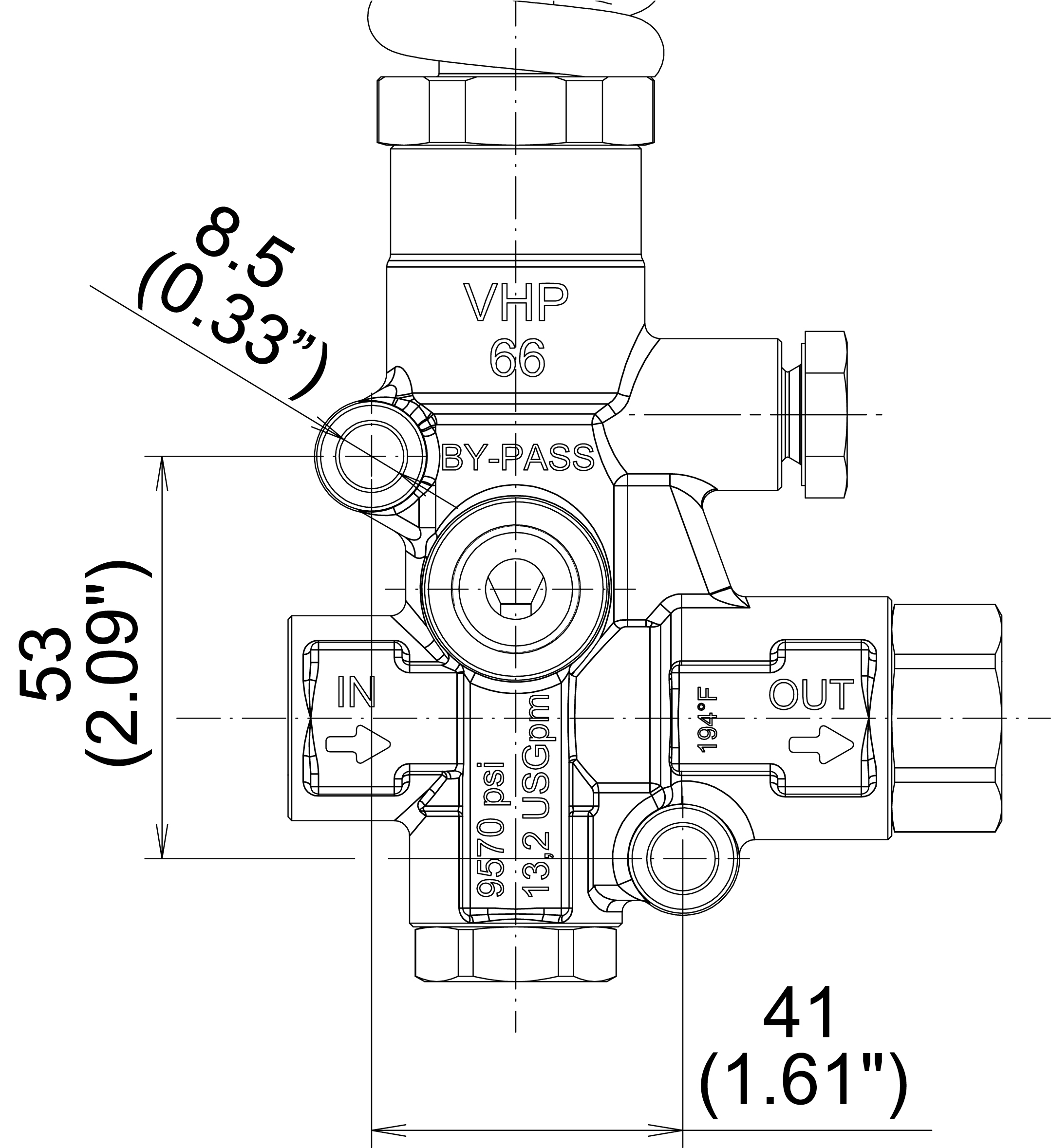 Schemes of the product VHP66 without knob