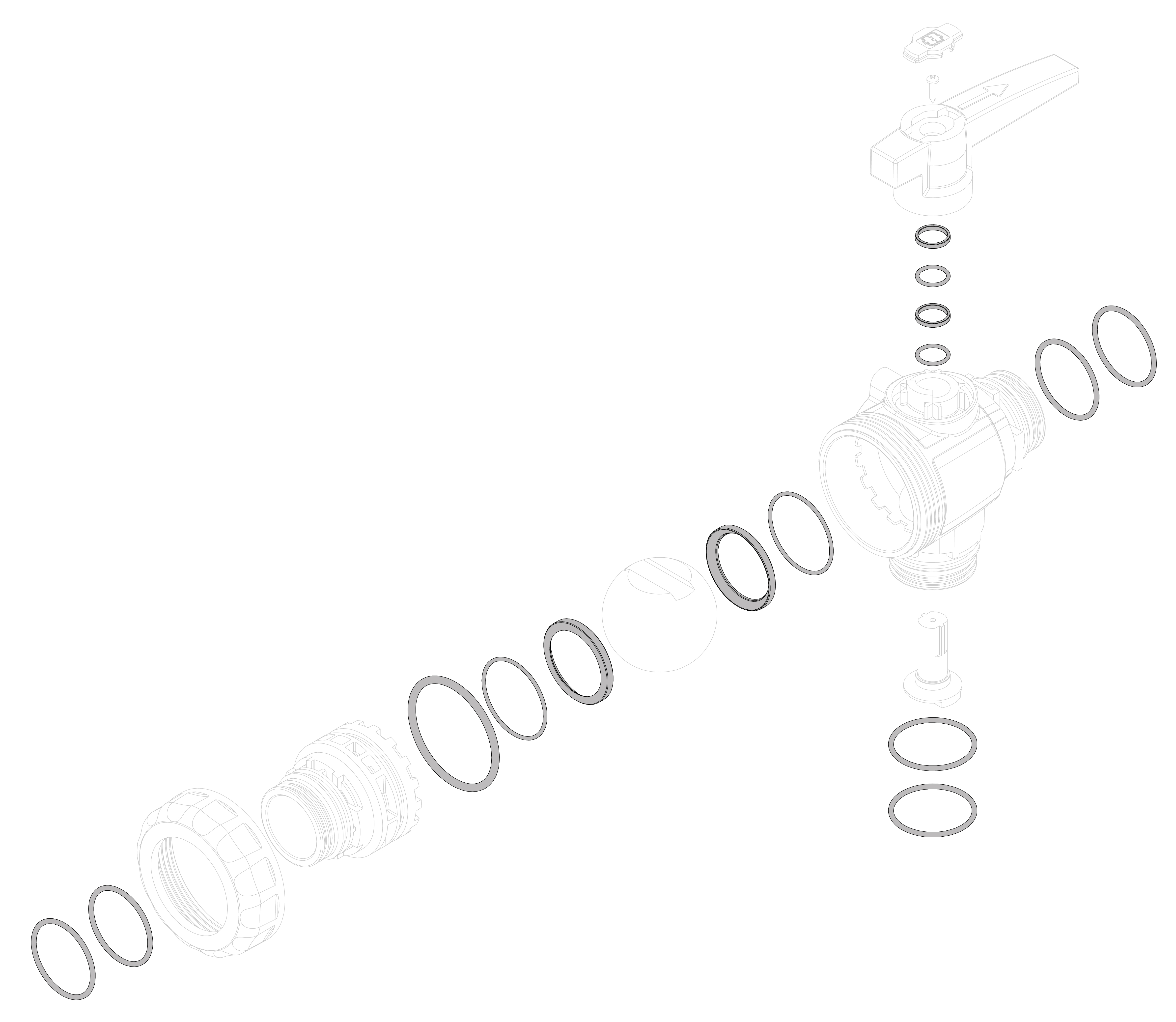 Prodotto correlato del prodotto Valvola a sfera 3 vie - Montaggio a pannello