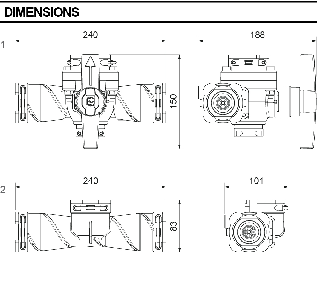 Schemes of the product VENTURI SYSTEM