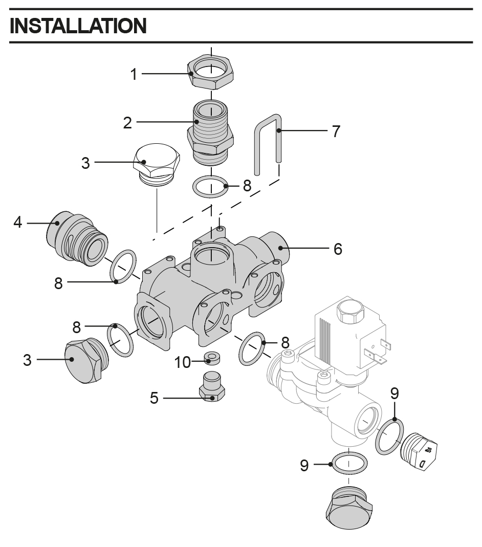 Schemes of the product Solenoid valves accessories