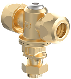 Photo of the product Double nozzle holder with diaphragm check valve and nuts stainlees steel 18° v2