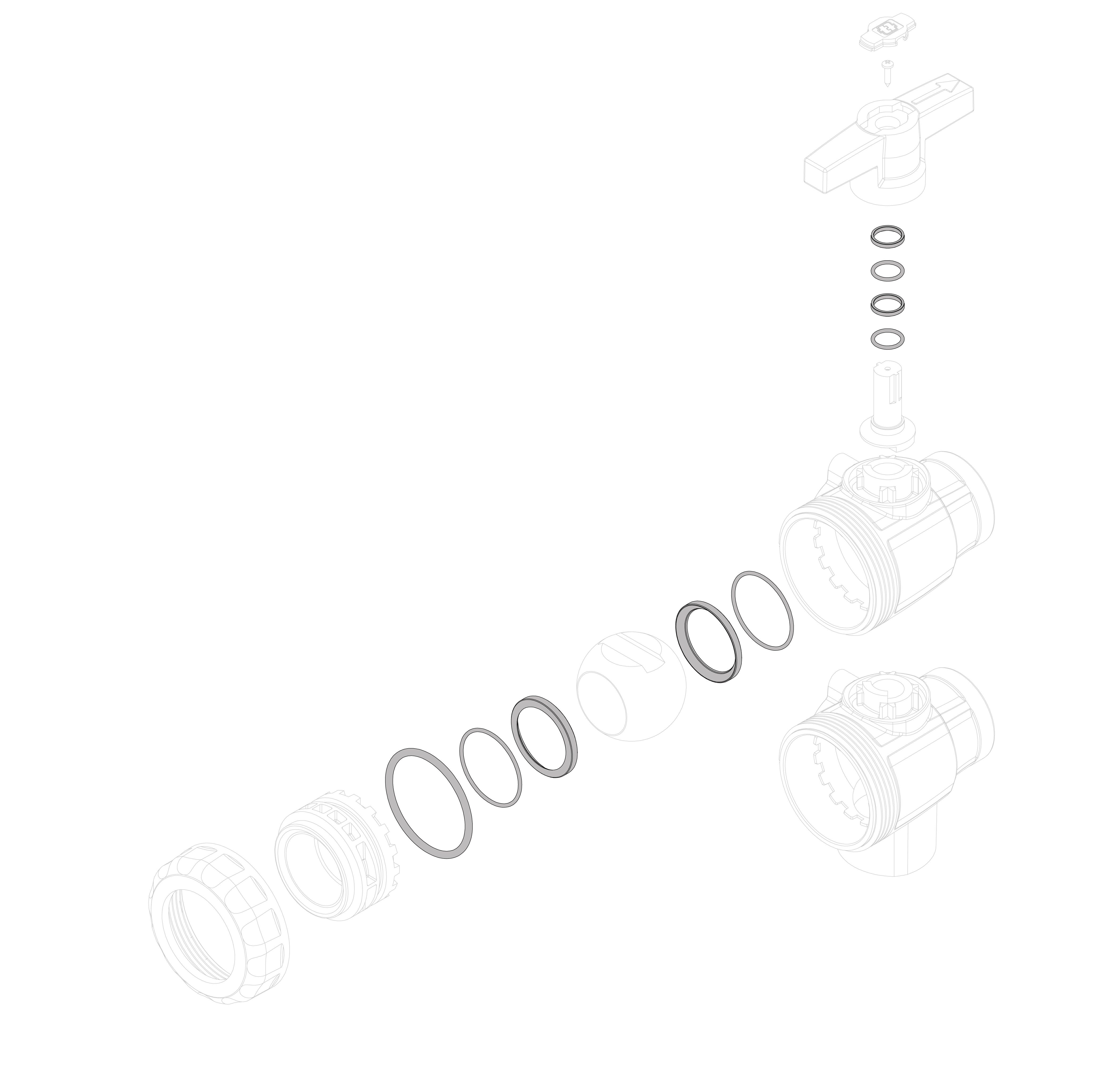 Prodotto correlato del prodotto Valvola a sfera 3 vie - Montaggio a pannello