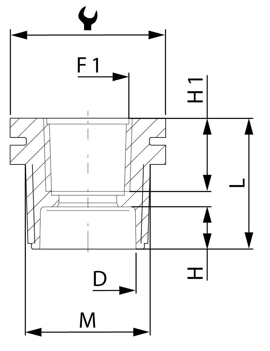 Schemes of the product Male and female reducer