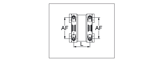 Schemi del prodotto Manicotto attacco a forchetta femmina