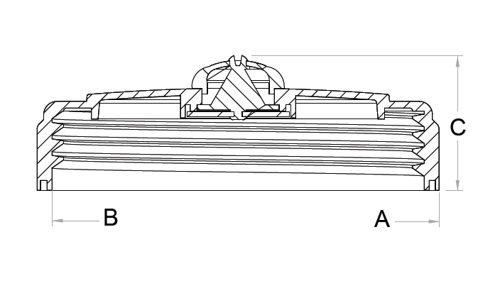 Schemi del prodotto Coperchio filettato femmina con sfiato a molla 