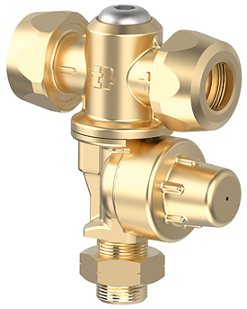 Photo of the product Double nozzle holder with diaphragm check valve and nuts stainlees steel 18°