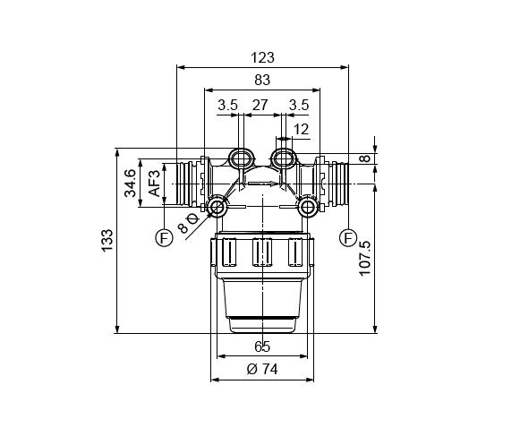 Schemi del prodotto FILTRO DI MANDATA AF3