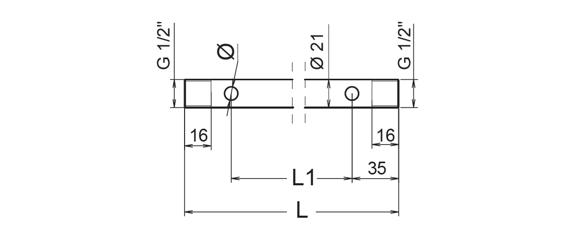 Schemi del prodotto Aste PVC Ø 1/2”