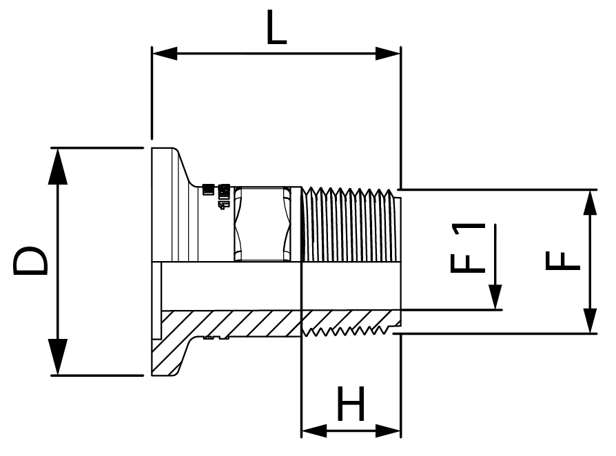 Schemes of the product Flange-NPT adapters / fittings