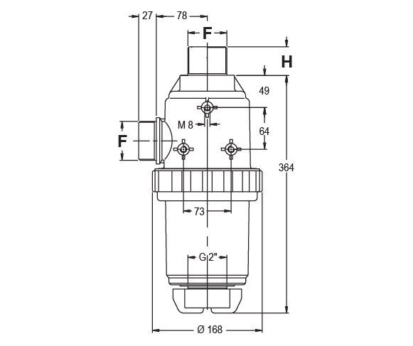 Schemi del prodotto Filtro di aspirazione con valvola 260 l/min.
