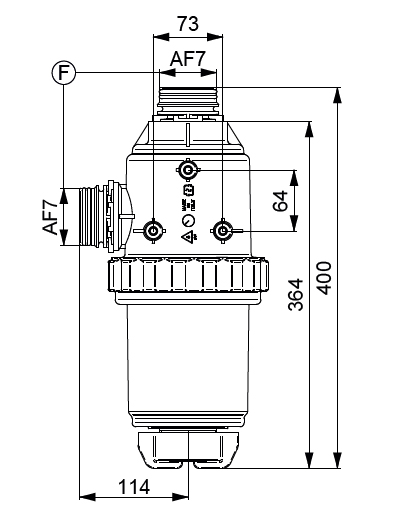 Schemi del prodotto Filtro di aspirazione con valvola 220 l/min - AF