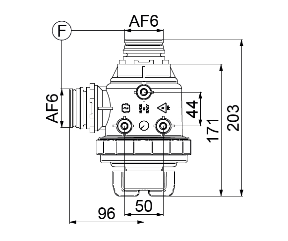 Schemi del prodotto Filtro di aspirazione con valvola 120 l/min. - AF