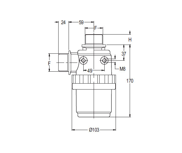 Schemes of the product Suction filter 100 l/min.
