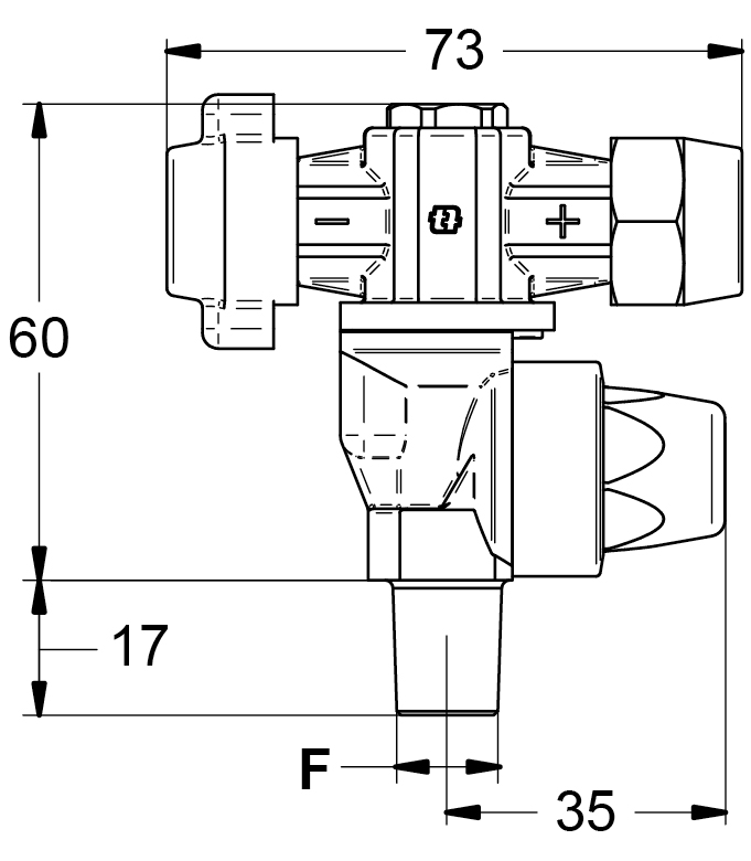 Schemi del prodotto Portaugello atomizzatore doppio con antigoccia, girello e ghiera