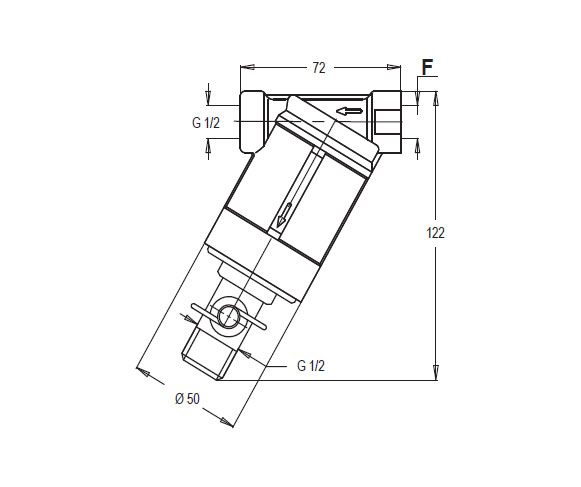 Schemes of the product Line filter 70 l/min and 50 bar