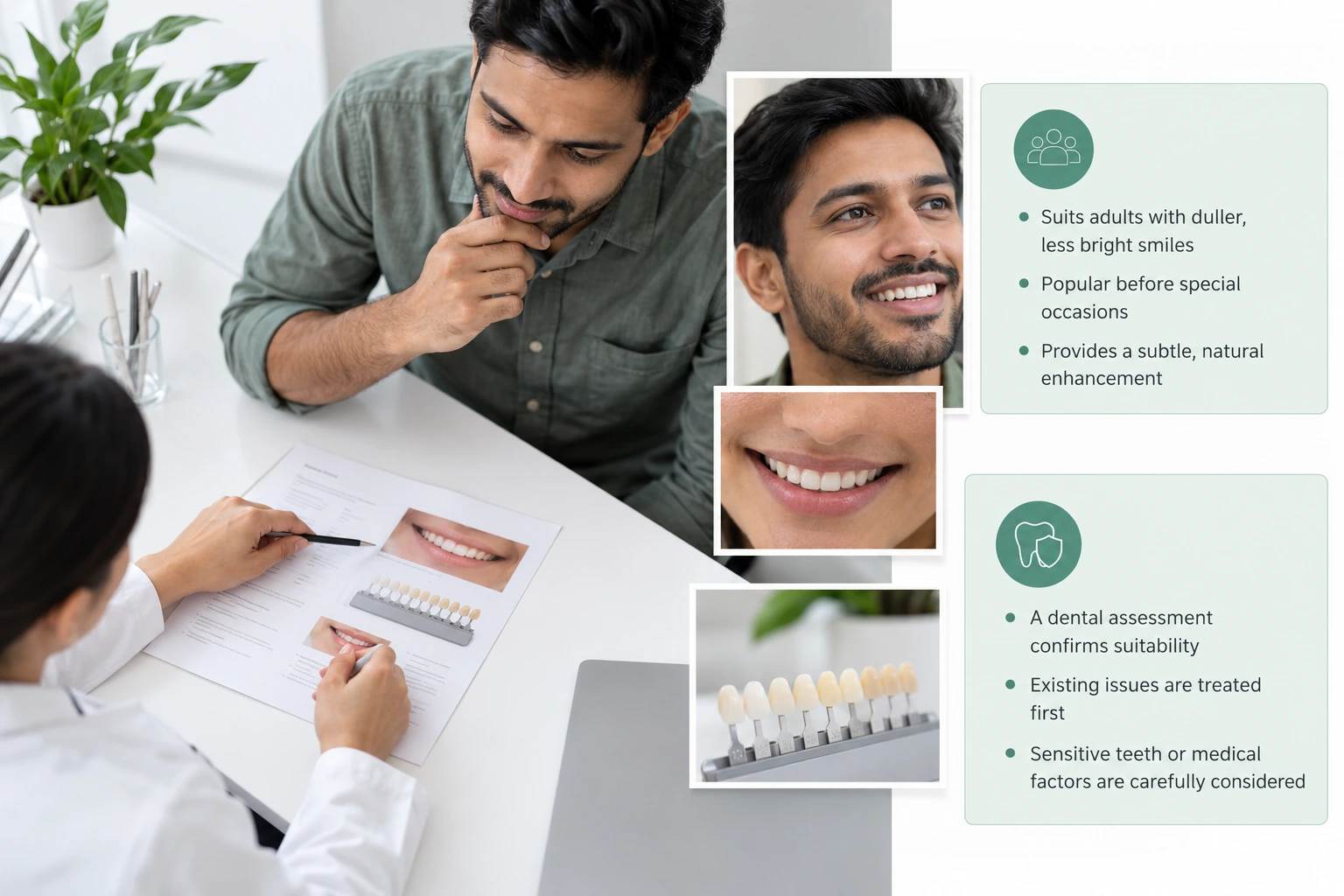 Who Is Suitable for Teeth Whitening infographic