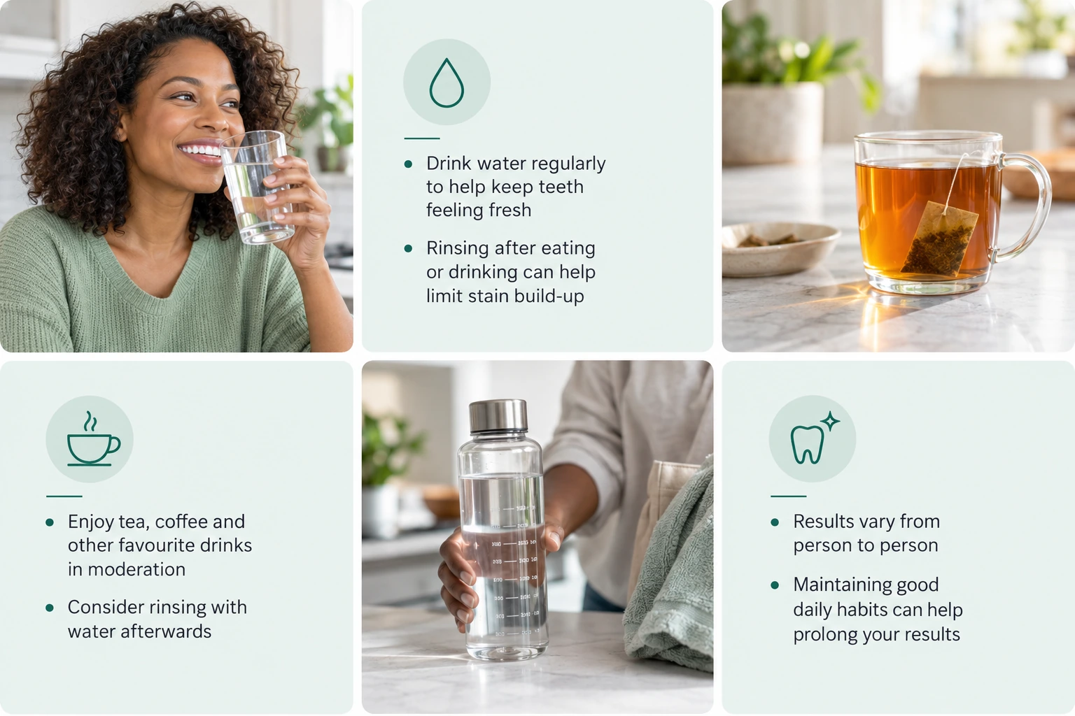 General lifestyle and whitening maintenance infographic