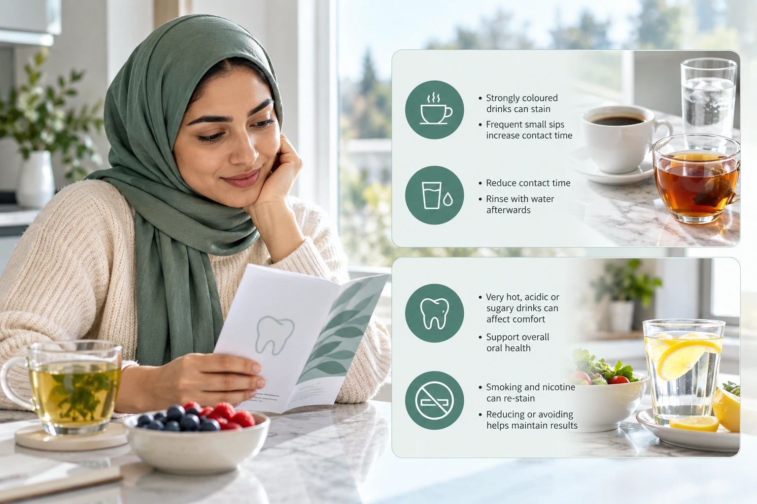Food and drink after treatment infographic