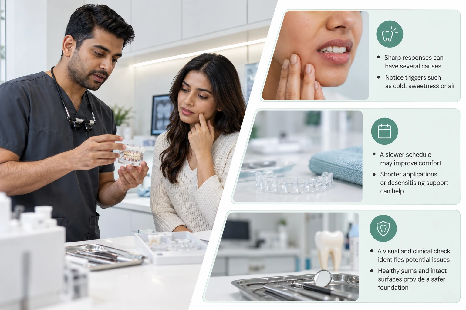Sensitive teeth and comfort infographic