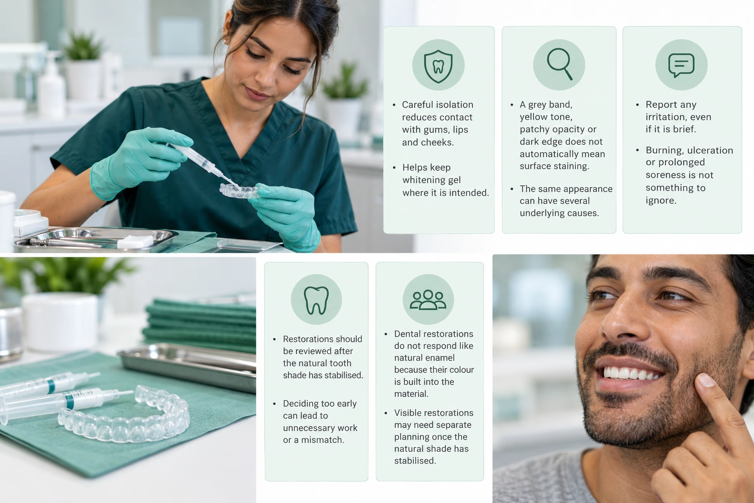Gum comfort and soft-tissue care infographic