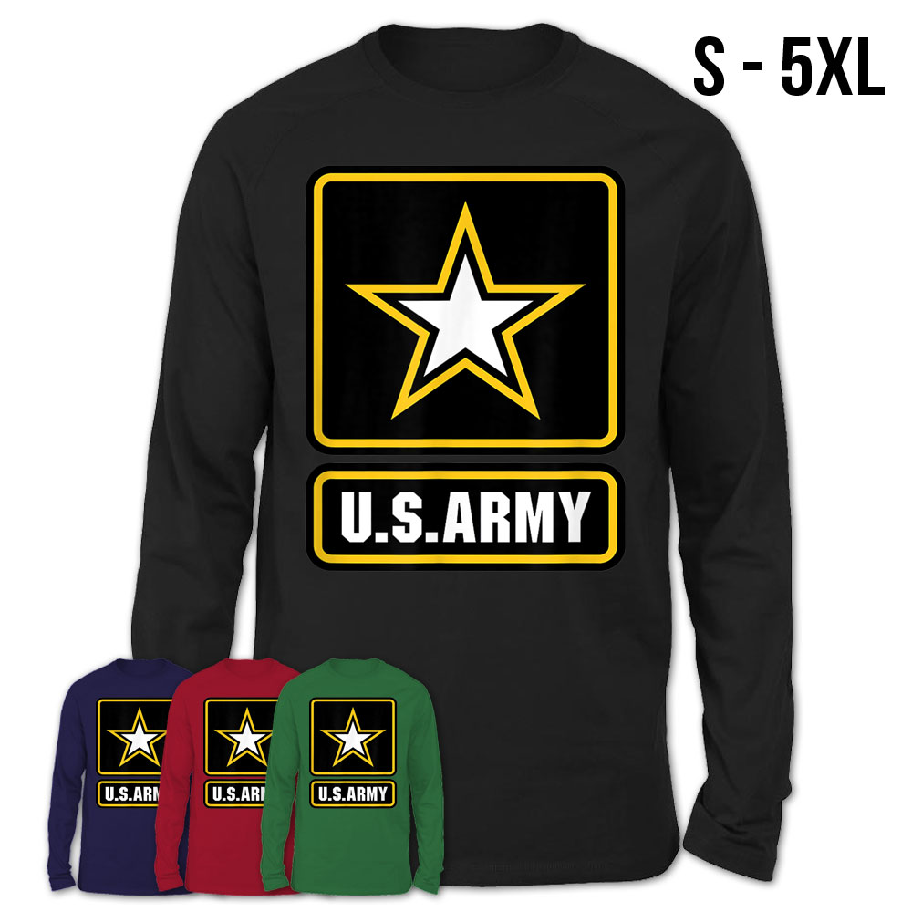 U.S. Army Gift Military White Yellow Star Proud Usa Merch T-Shirt ...