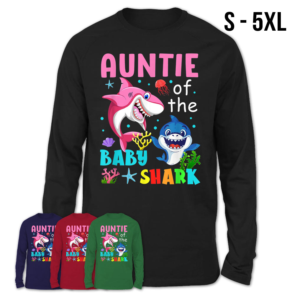 baby shark auntie t shirt