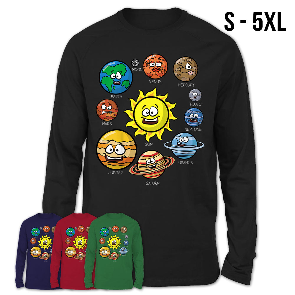 pluto solar system t shirts