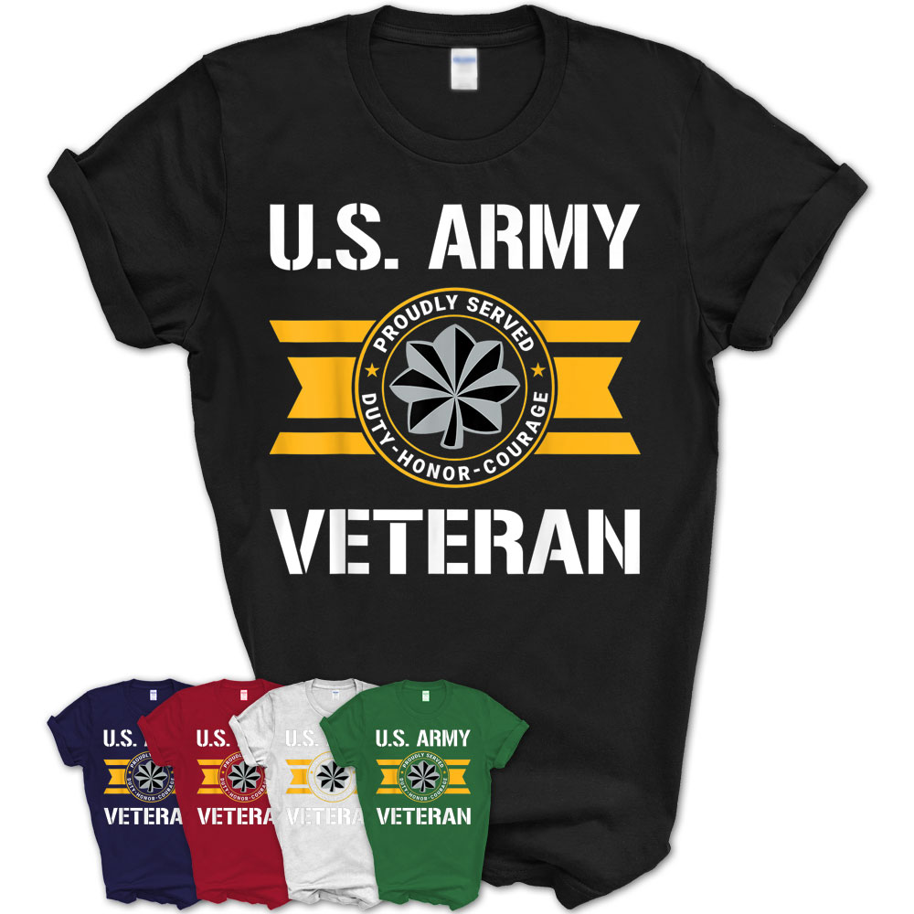 Proudly Served Us Army Veteran O5 Lieutenant Colonel T-Shirt – Teezou Store