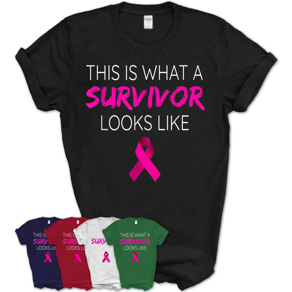 Breast Cancer Awareness Shirt Survivor Pink Ribbon Gifts Tee T-Shirt ...