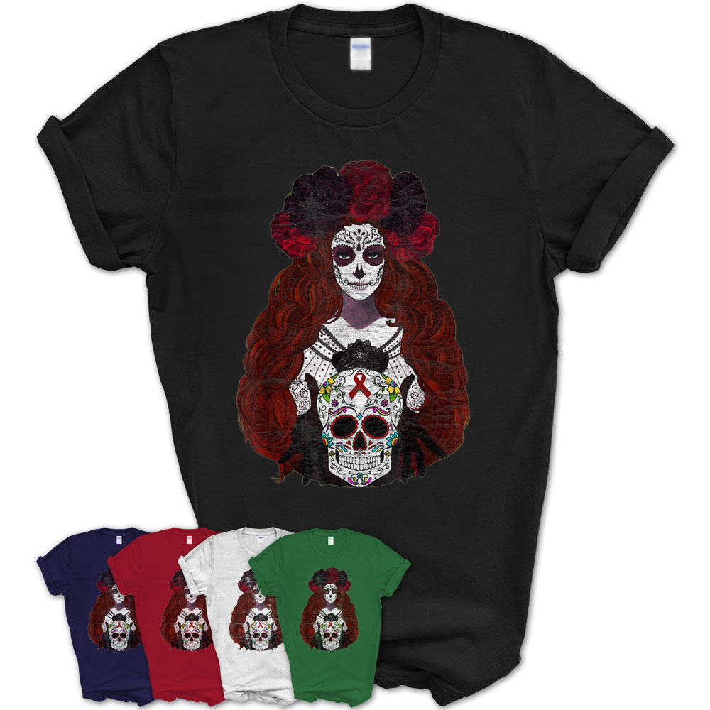 Sugar Skull Shirt La Jefa Women The Boss Dia De Los Muertos Camiseta 