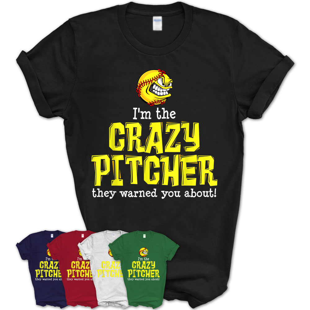 Cute Crazy Softball Pitcher Softball Player T-Shirt – Teezou Store