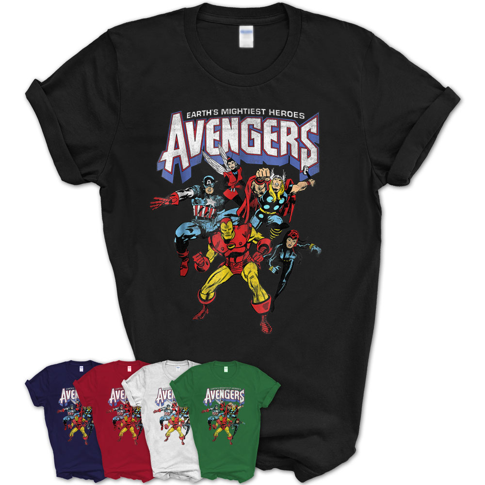 Marvel Avengers Classic Vintage Group Shot Graphic T-Shirt – Teezou Store