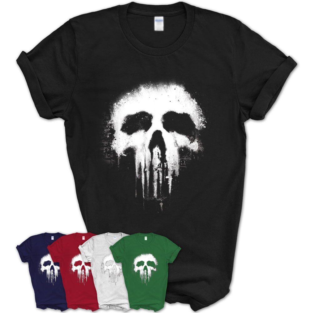 Kids Marvel The Punisher Grunge Skull Logo Kids Graphic T-Shirt ...