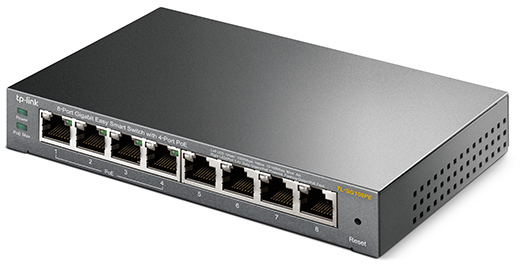 Thiết bị mạng/ Switch TPLink Easy Smart 8-Port Gigabit + 4-Port PoE TL-SG108PE | cấp nguồn qua ethernet