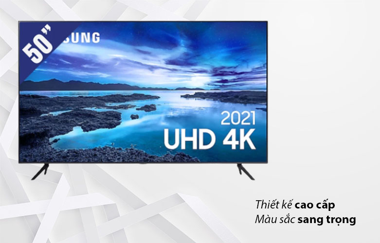 Smart Tivi Samsung 4K UHD 50 Inch 50AU7700KXXV | Thiết kế cao cấp, mầu sắc sang trọng