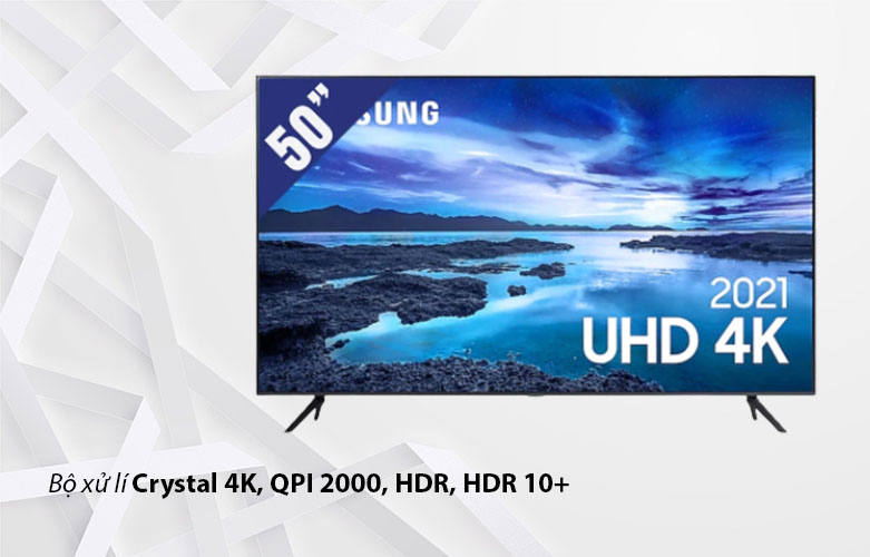 Smart Tivi Samsung 4K UHD 50 Inch 50AU7700KXXV | Bộ xử lí Crystal 4k