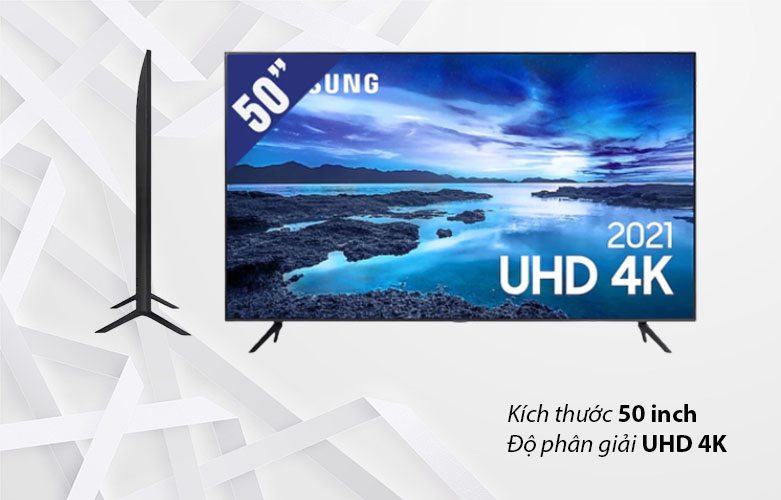 Smart Tivi Samsung 4K UHD 50 Inch 50AU7700KXXV | Kích thước 50 inch