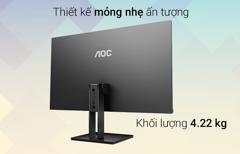 Màn hình LCD 27" AOC 27V2Q | Thiết kế mỏng nhẹ ấn tượng