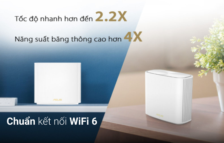 Thiết bị mạng/Router Wifi ASUS XD6 (W-2-PK)| Tốc độ nổi bật