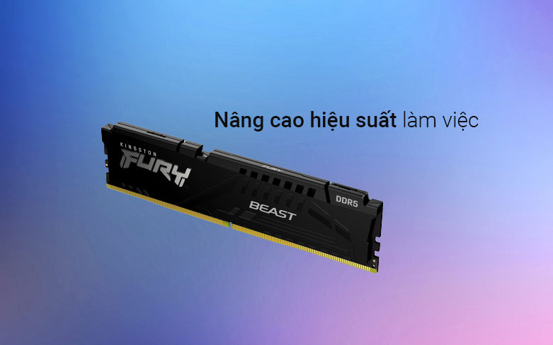 Ram Kingston FURY Beast Black 32GB (2x16GB) DDR5 5200MHz| Nâng cao hiệu suất làm việc 