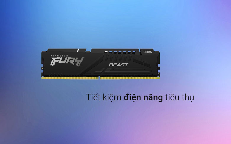 Ram Kingston FURY Beast Black 32GB (2x16GB) DDR5 5200MHz| Tiết kiệm điện năng 