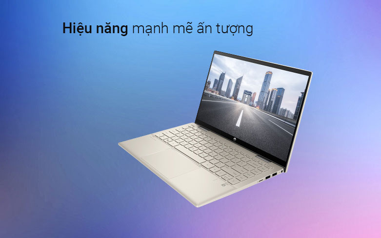 Máy tính xách tay/ Laptop HP Pavilion X360 14-dy0076TU (46L94PA) (i5-1135G7) (Vàng) | Hiệu năng mạnh mẽ ấn tượng