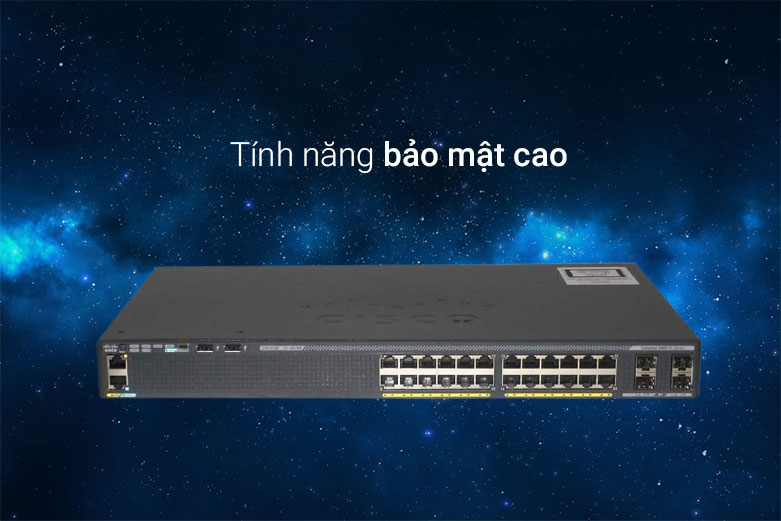 Thiết bị mạng/Switch Cisco 24P WS-C2960X-24TD-L | Tính năng bảo mật cao