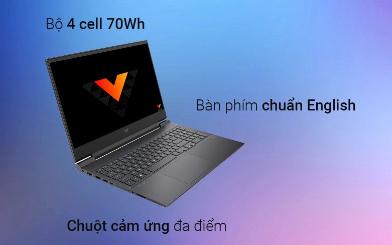 Máy tính xách tay/ Laptop HP VICTUS 16-d0204TX (4R0U5PA) (i5-11400H) (Đen) | Bàn phím chuẩn English