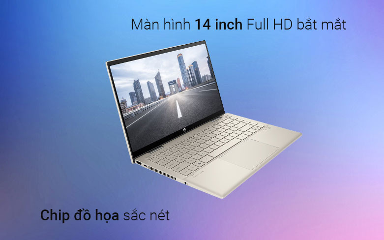 Máy tính xách tay/ Laptop HP Pavilion X360 14-dy0076TU (46L94PA) (i5-1135G7) (Vàng) | Màn hình 14 inch Full HD bắt mắt