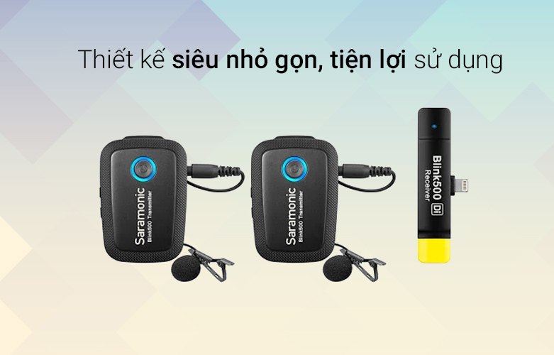 Bộ Micrô Không Dây 2.4G Dành Cho Hệ Điều Hành IOS (TX + RXDi) Blink500 B4 | Thiết kế siêu nhỏ gọn, tiện lợi sử dụng