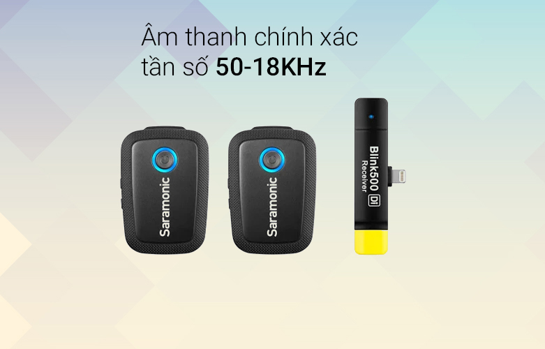 Bộ Micrô Không Dây 2.4G Dành Cho Hệ Điều Hành IOS (TX + RXDi) Blink500 B4 | Âm thanh chính xác tần sô 50-18KHz