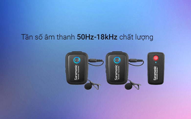 Bộ micrô không dây 2.4G cho máy ảnh & điện thoại thông minh (TX + RX) Blink500 B2 | Tần số âm thanh chất lượng